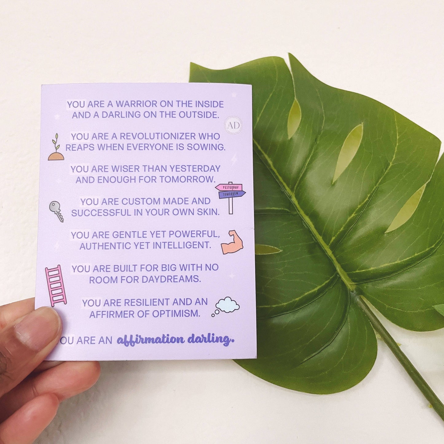 Positive Reminders Magnets in Sky Blue