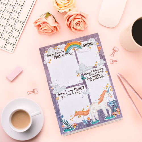 Unicorn And Rainbows Notepad
