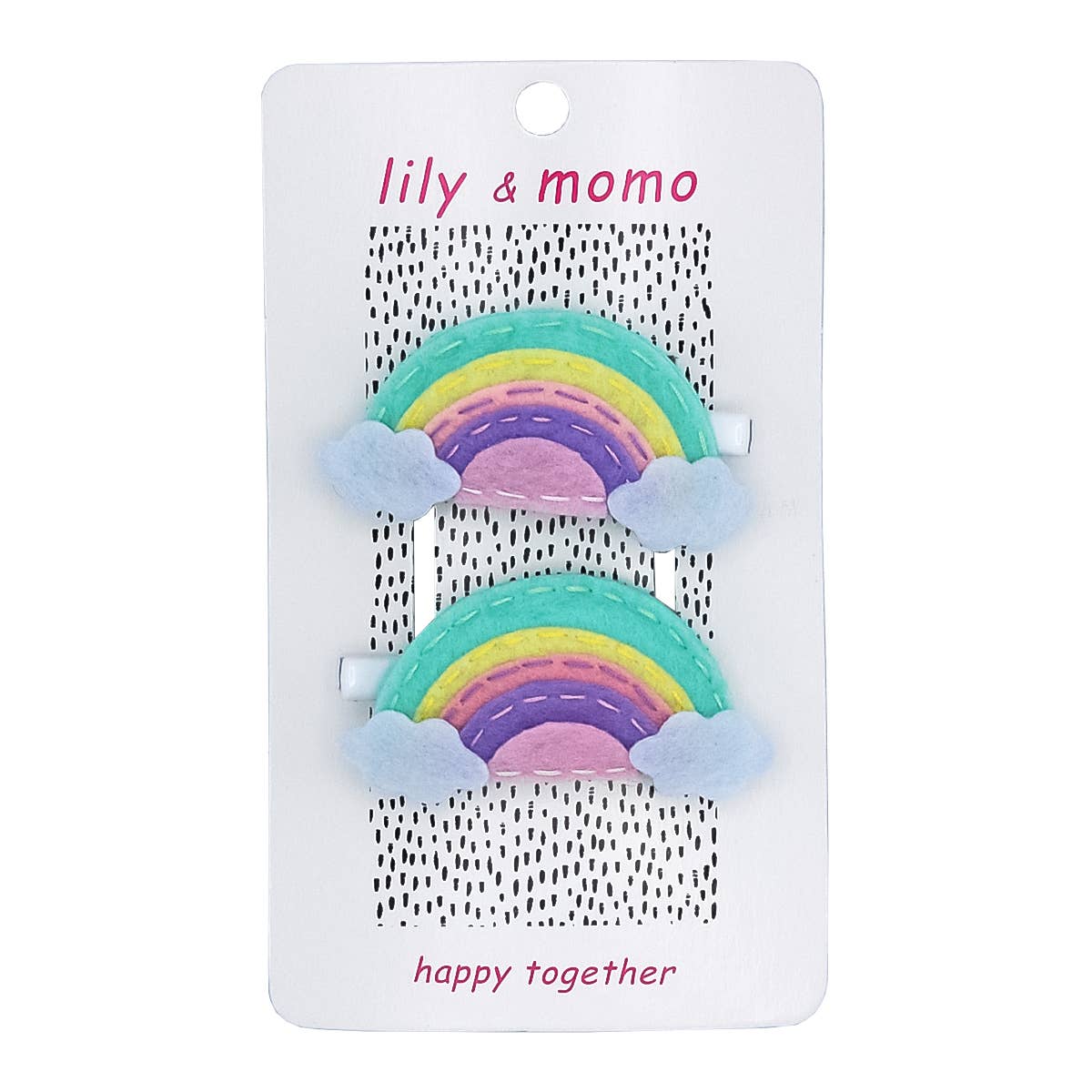 Pastel Rainbow Hair Clips- Mint