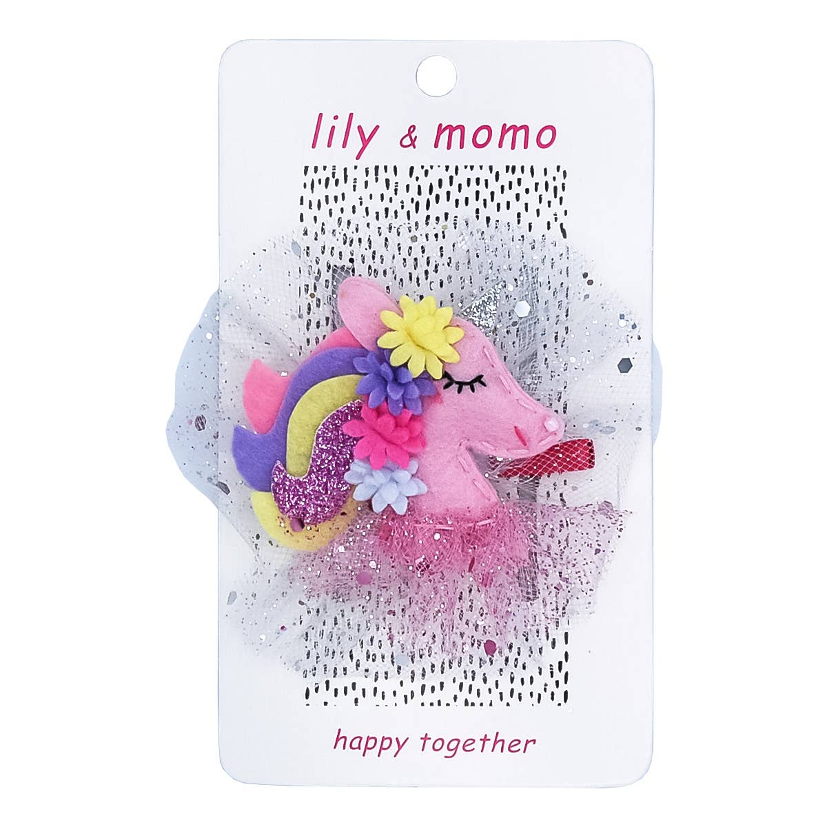 Pastel Unicorn Hair Clip- Pink