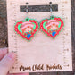 Strawberry Shortcake Hand Painted Wood Dangle Earrings