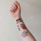 Floral Semicolon Temporary Tattoos (2 Pack)