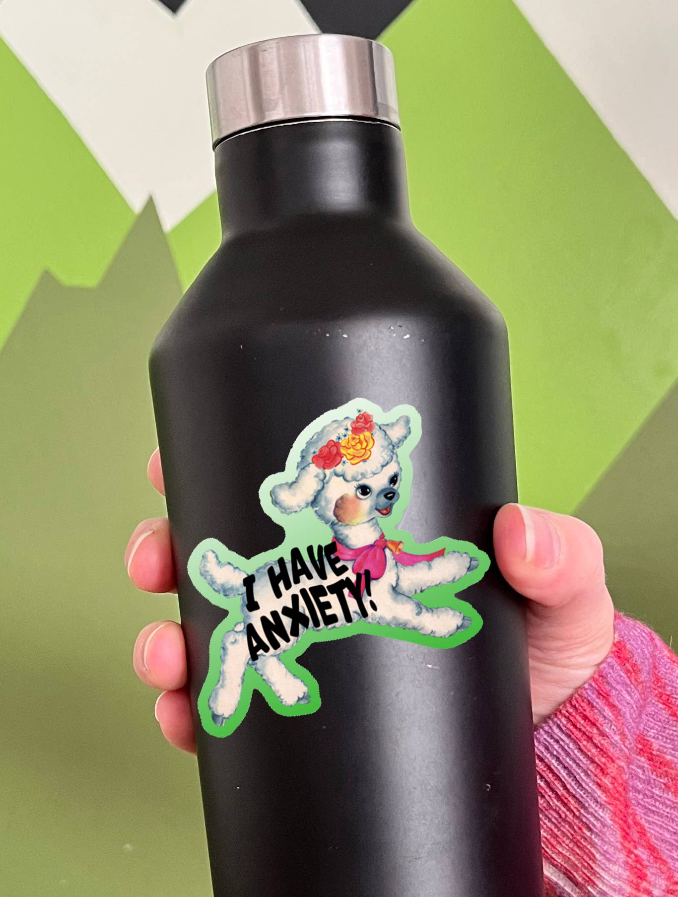 "I Have Anxiety" Cute Lamb Sticker