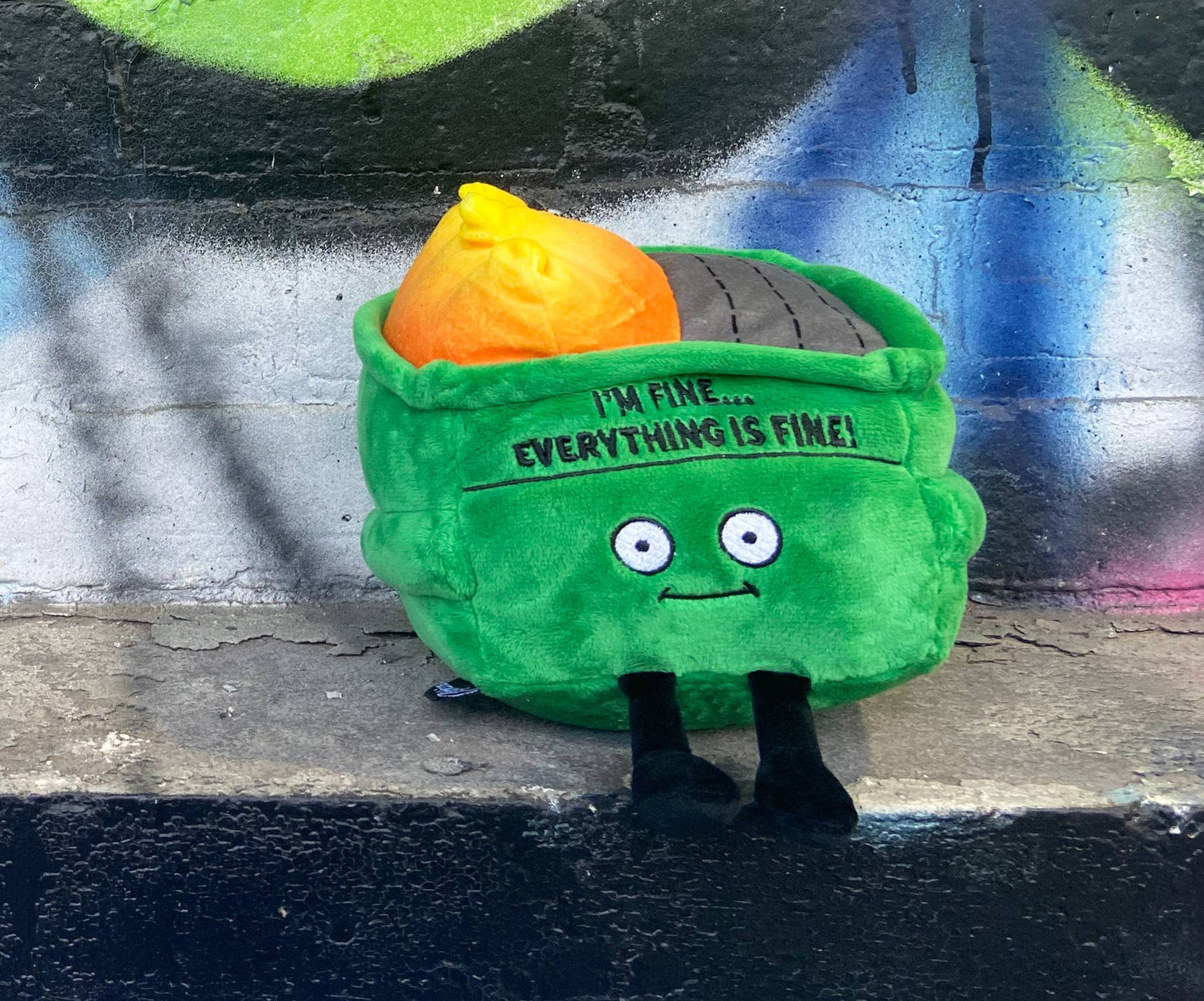 "I'm Fine...Everything's Fine" Dumpster Fire Plushie Meme