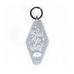 "Treat Yo Self Glitter" Motel Keychain in Silver