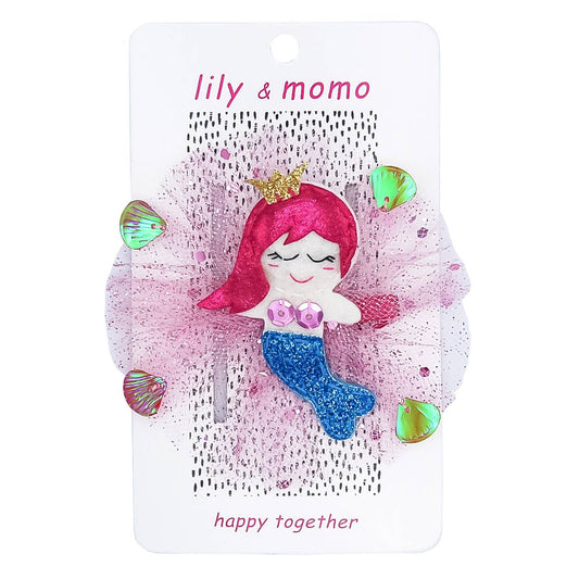 Pastel Tulle Mermaid Hair Clip- Multi