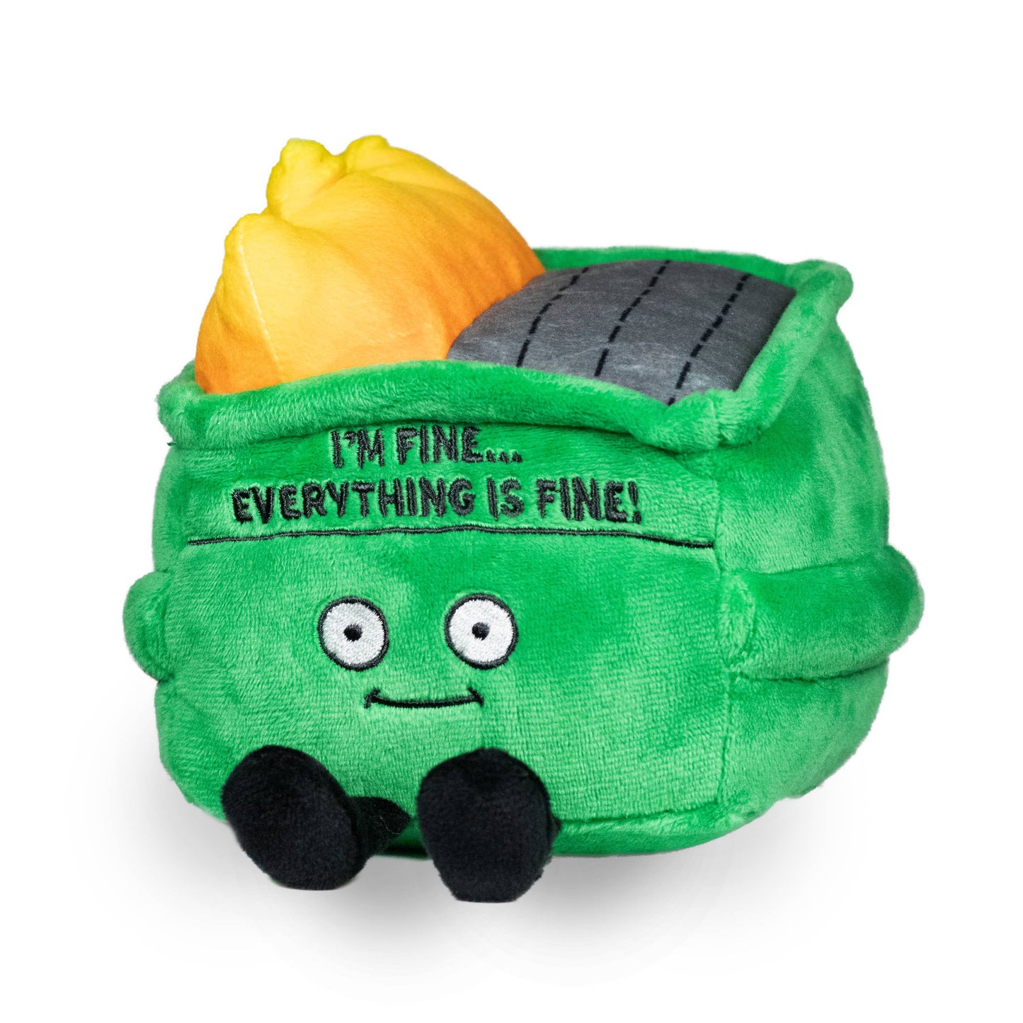 "I'm Fine...Everything's Fine" Dumpster Fire Plushie Meme