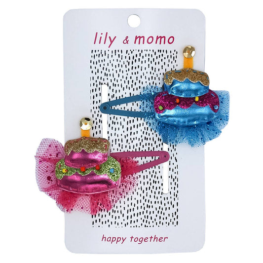 Birthday Cake Hair Clips