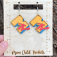 Y2K Nostalgia MTV Inspired Hand Painted Wood Dangle Earrings
